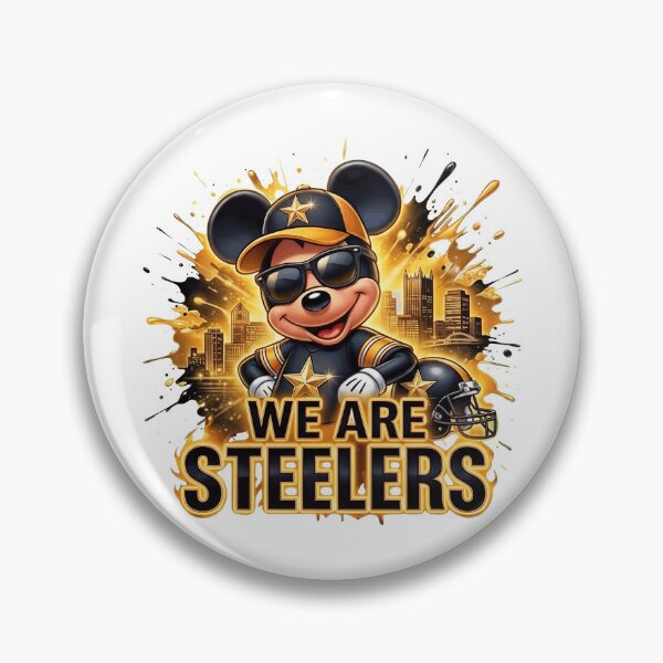 Item preview, We Are Steelers Cartoon Mouse Pittsburgh Black Gold Fan Design designed and sold by AshleySan84254.