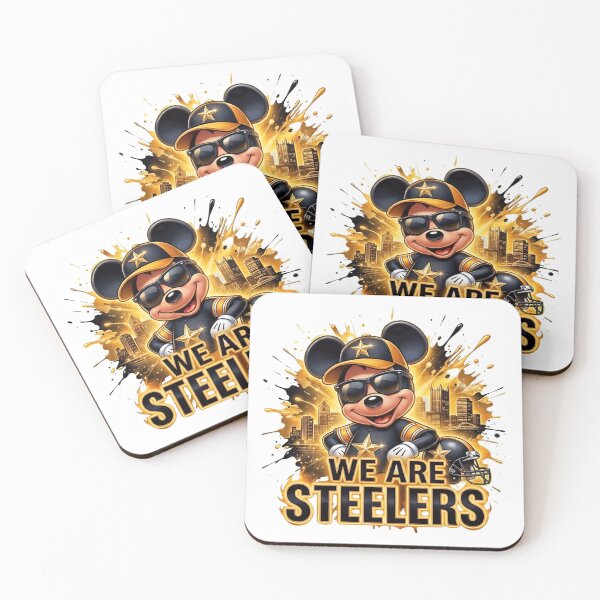 Item preview, We Are Steelers Cartoon Mouse Pittsburgh Black Gold Fan Design designed and sold by AshleySan84254.