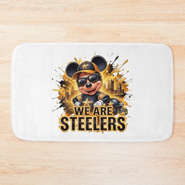 Item preview, We Are Steelers Cartoon Mouse Pittsburgh Black Gold Fan Design designed and sold by AshleySan84254.