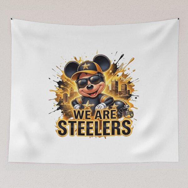 Item preview, We Are Steelers Cartoon Mouse Pittsburgh Black Gold Fan Design designed and sold by AshleySan84254.
