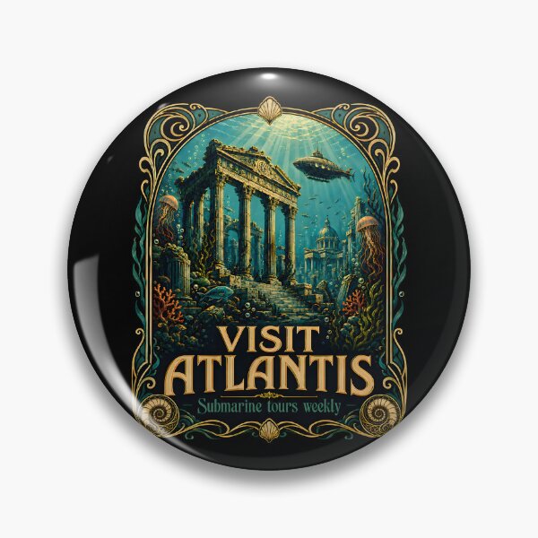 Item preview, Visit Atlantis Steampunk Submarine Poster designed and sold by Victor Shadehorn.