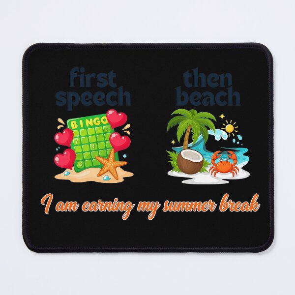 Item preview, First Speech Then Beach Earning Summer Break designed and sold by conliftporber.