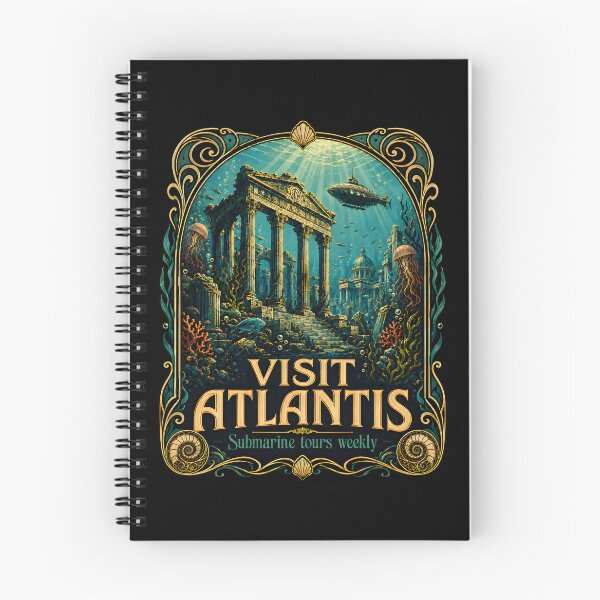 Item preview, Visit Atlantis Steampunk Submarine Poster designed and sold by Victor Shadehorn.