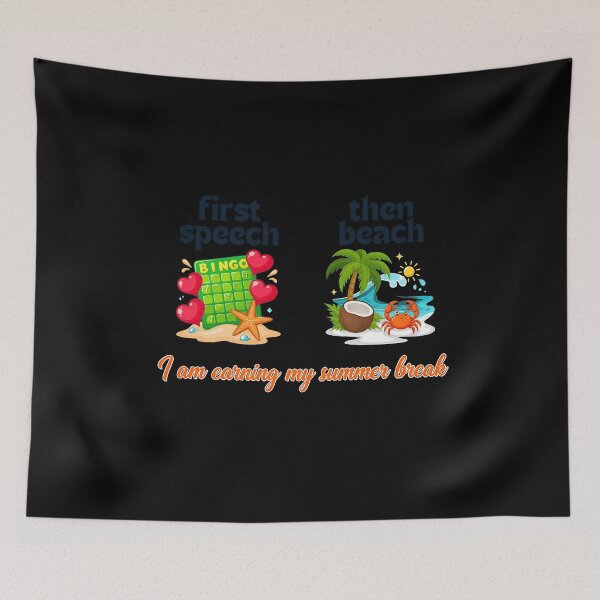Item preview, First Speech Then Beach Earning Summer Break designed and sold by conliftporber.