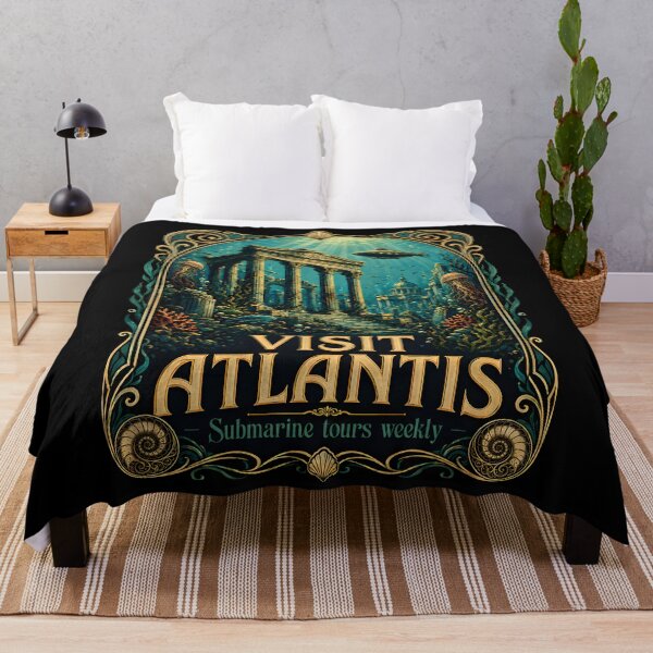 Item preview, Visit Atlantis Steampunk Submarine Poster designed and sold by Victor Shadehorn.