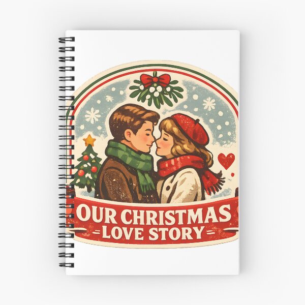 Item preview, Our Christmas Love Story Romantic Vintage Couple Holiday Gift designed and sold by OliviaHayesArt.