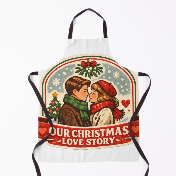 Item preview, Our Christmas Love Story Romantic Vintage Couple Holiday Gift designed and sold by OliviaHayesArt.