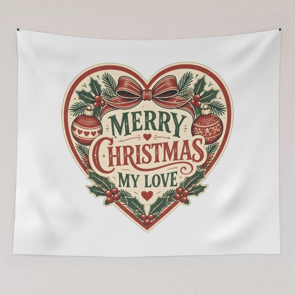 Item preview, Merry Christmas My Love Romantic Christmas Couple Gift designed and sold by OliviaHayesArt.