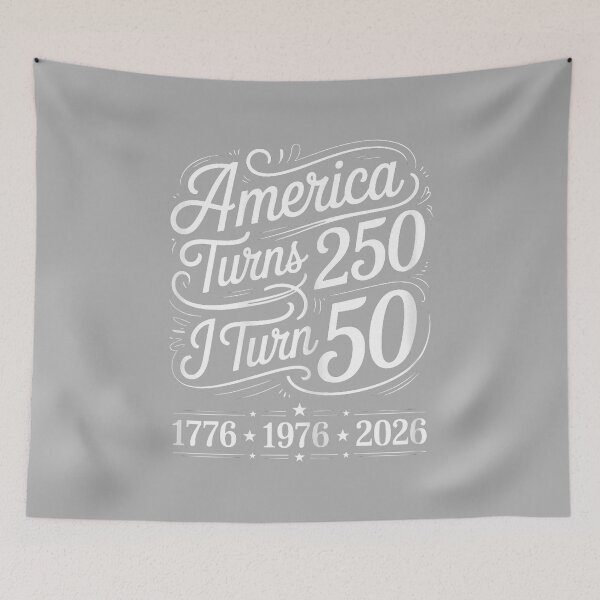 Item preview, America Turns 250 I Turn 50 Funny Birthday 50th Born 1976 designed and sold by ArleneRowe.