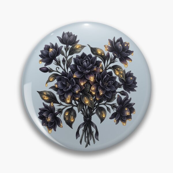Item preview, Gothic Dark Floral Bouquet Dripping Liquid Gold Aesthetic Art designed and sold by BreezifyDesignStudio.