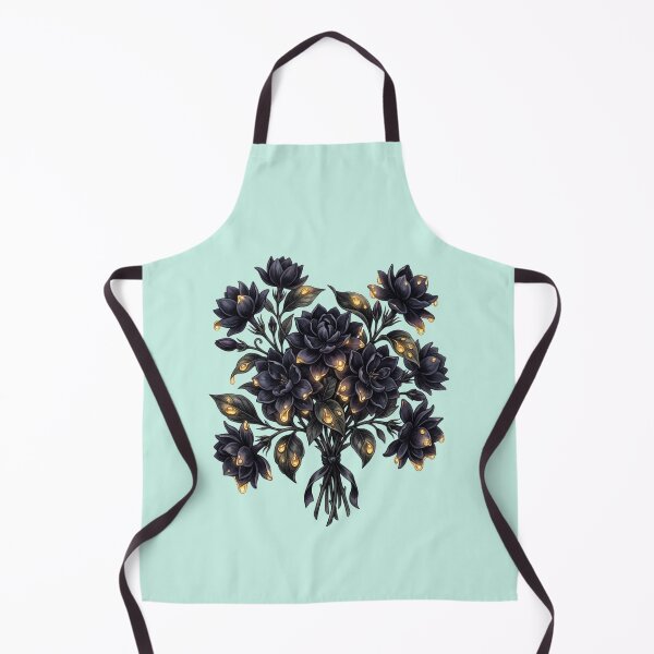 Item preview, Gothic Dark Floral Bouquet Dripping Liquid Gold Aesthetic Art designed and sold by BreezifyDesignStudio.
