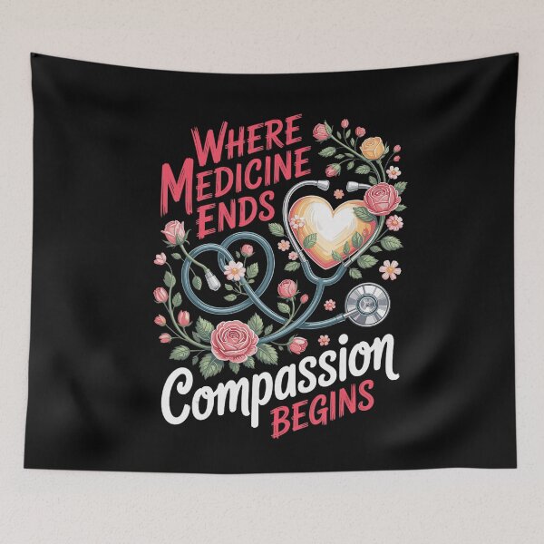 Item preview, Where Medicine Ends Compassion Begins Hospice Nurse designed and sold by VioletNance.