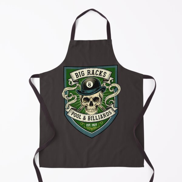 Item preview, Big Racks Pool Billiards Vintage Skull 8 Ball Logo 314 designed and sold by ShirtPandaStore.