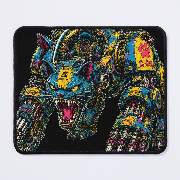 Item preview, Cyberpunk Cat Mech Poster | Futuristic Robot Illustration designed and sold by BRTHRCNK01.