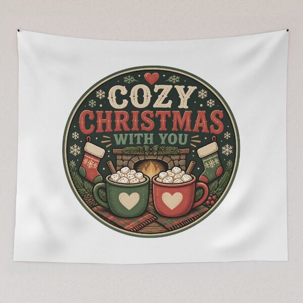 Item preview, Cozy Christmas With You Cute Romantic Holiday Couple Gift designed and sold by KristenosNehk.