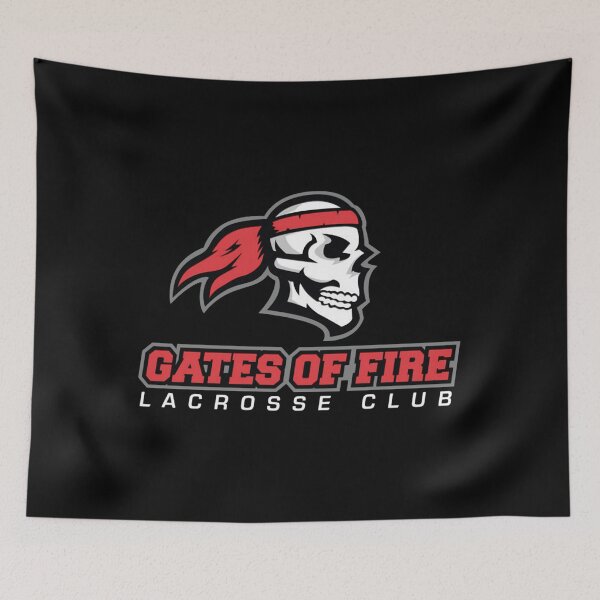 Item preview, Gates Of Fire Lacrosse Club Red Logo T-Shirt designed and sold by ChunkyCharm.