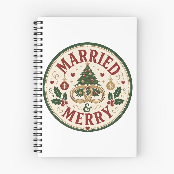 Item preview, Married & Merry Christmas Husband Wife Couple Holiday Gift designed and sold by KristenosNehk.