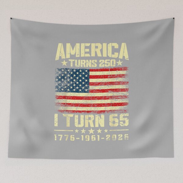Item preview, America Turns 250 I Turn 65 250th Anniversary 65th Birthday designed and sold by ArleneRowe.