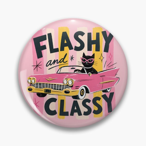 Item preview, Flashy and Classy – Retro Cat in Convertible Design designed and sold by Automotive Art by Greg.