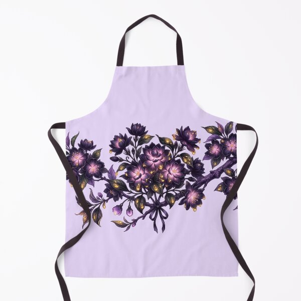 Item preview, Dark Purple Cherry Blossom Branch Dripping Gold Mystical Art designed and sold by BreezifyDesignStudio.