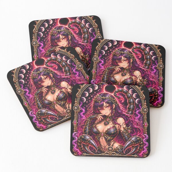 Item preview, Scorpio Zodiac Anime T-Shirt Gothic Astrology Star Sign Dark Celestial Tee designed and sold by LintonGriffin.