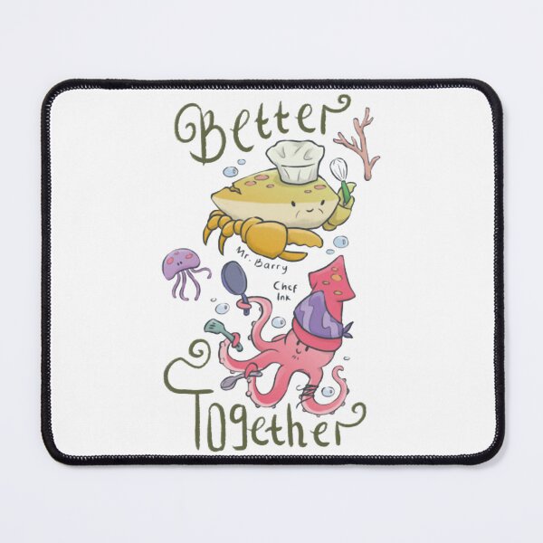 Item preview, Mr Barry Chef Ink Better Together Cute Crab Squid Art designed and sold by Yhyastudioa.