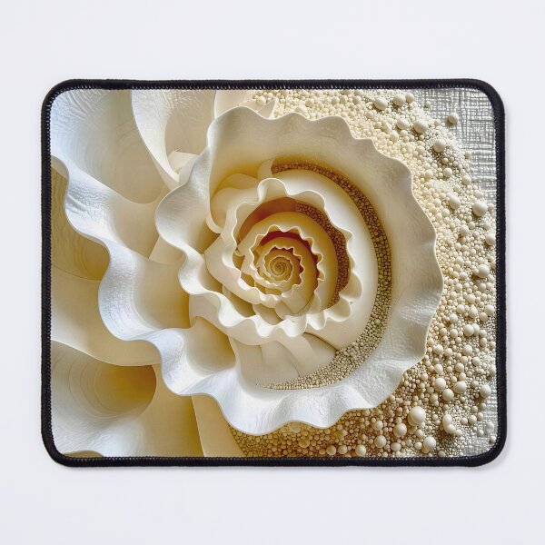 Item preview, Intricate Spiral Design in Ivory and White designed and sold by Vicky Brago-Mitchell®.