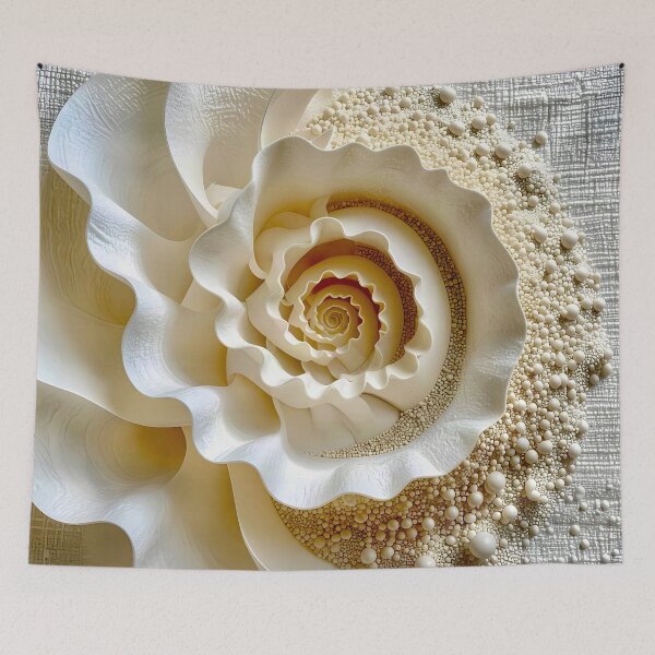 Item preview, Intricate Spiral Design in Ivory and White designed and sold by Vicky Brago-Mitchell®.