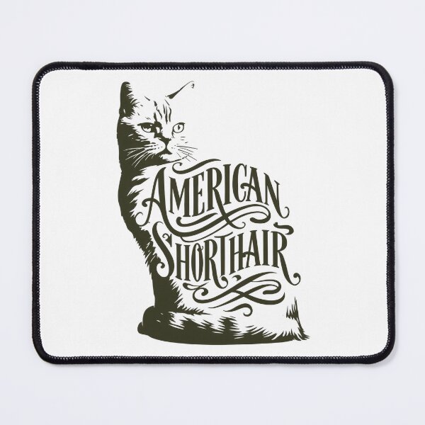 Item preview, American Shorthair Cat Word Art | Typography Cat Silhouette Design designed and sold by AyfuDesigns.