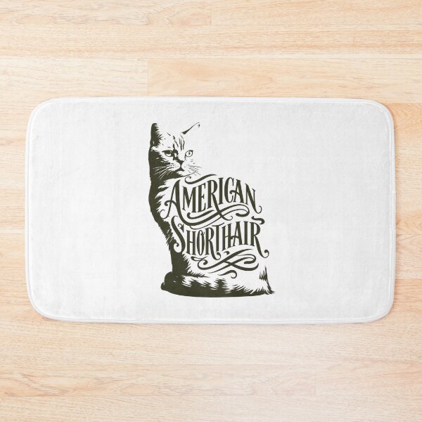 Item preview, American Shorthair Cat Word Art | Typography Cat Silhouette Design designed and sold by AyfuDesigns.