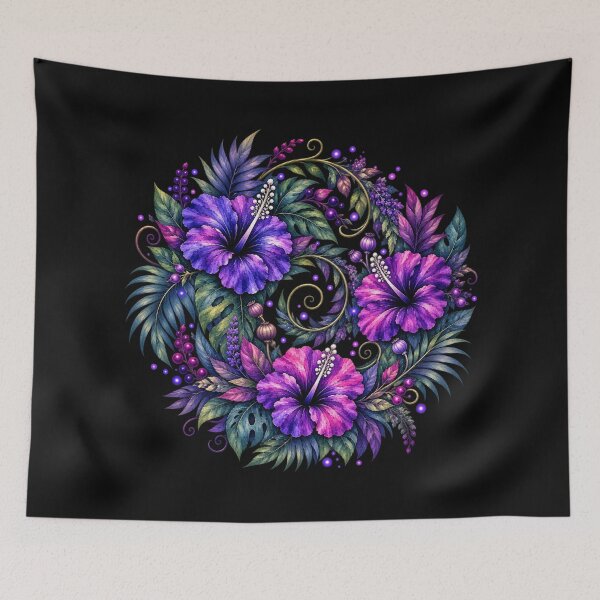 Item preview, Witch's Magical Tropical Garden | Enchanted Hibiscus Art designed and sold by IamNolmo.