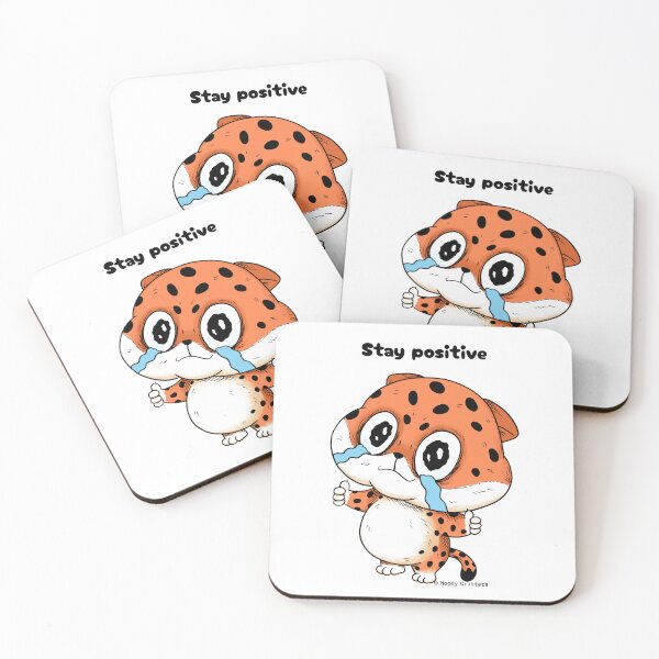 Item preview, Crying Chubby Leopard Stay Positive Meme designed and sold by Moody Critters.