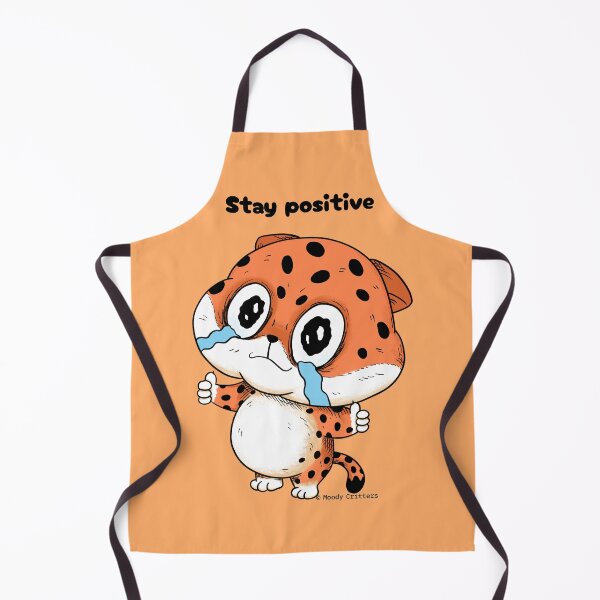 Item preview, Crying Chubby Leopard Stay Positive Meme designed and sold by Moody Critters.