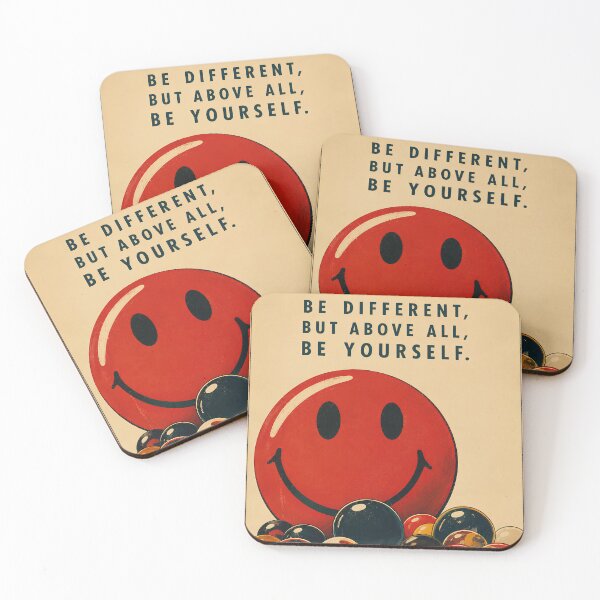Item preview, Be Different But Above All Be Yourself Vintage Retro Motivational Poster designed and sold by Extravanganzza.