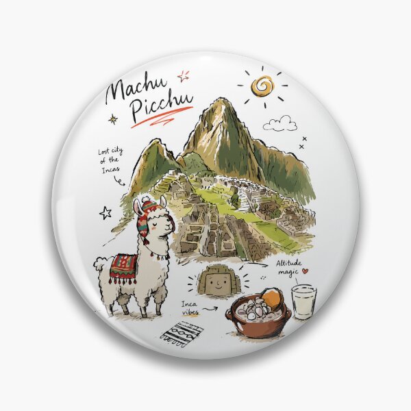 Item preview, Cute Machu Picchu Peru Doodle Art v2 designed and sold by RamyGallery.