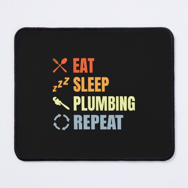 Item preview, Eat Sleep Plumbing Repeat Retro Vintage Design designed and sold by oqgdkdunv.