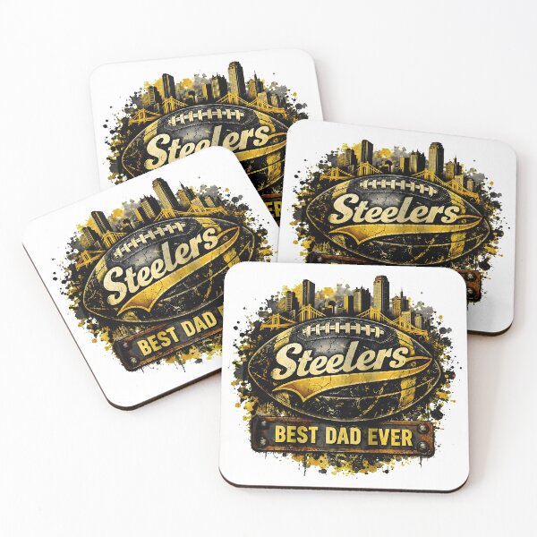 Item preview, Pittsburgh Steelers Best Dad Ever Football Skyline Fan Design designed and sold by RyanVasqu47526.