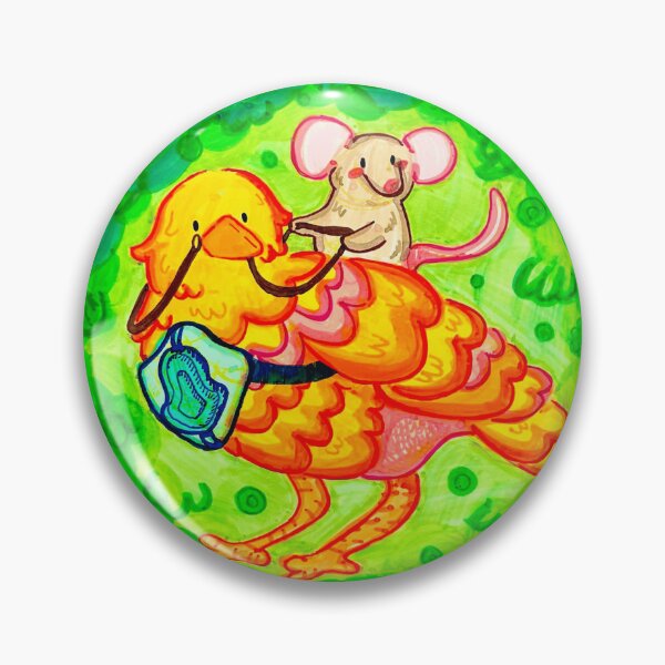 Aperçu de l'œuvre Mouse Riding Giant Yellow Bird Art créée et vendue par Roos-Reijnders.