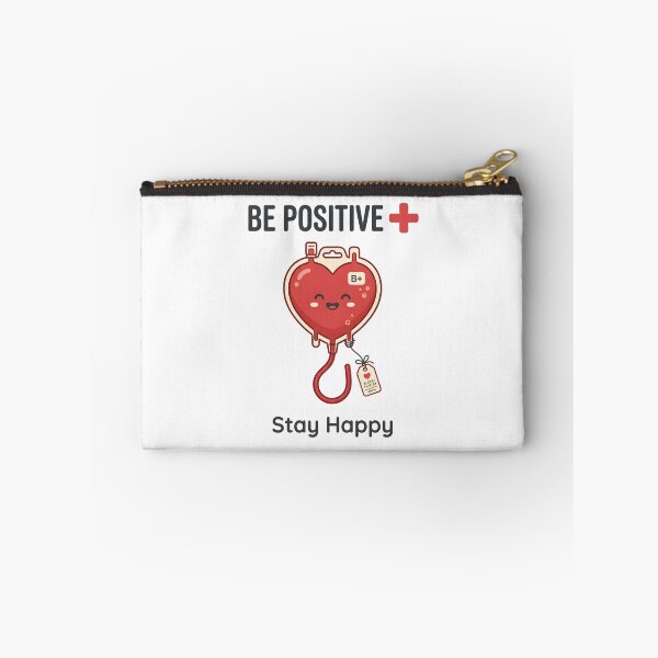Item preview, Be Positive Stay Happy Cute Blood Bag designed and sold by Kaikab007.