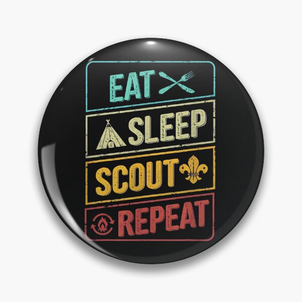 Item preview, Eat Sleep Scout Repeat Vintage Retro Camp Icon designed and sold by oqgdkdunv.