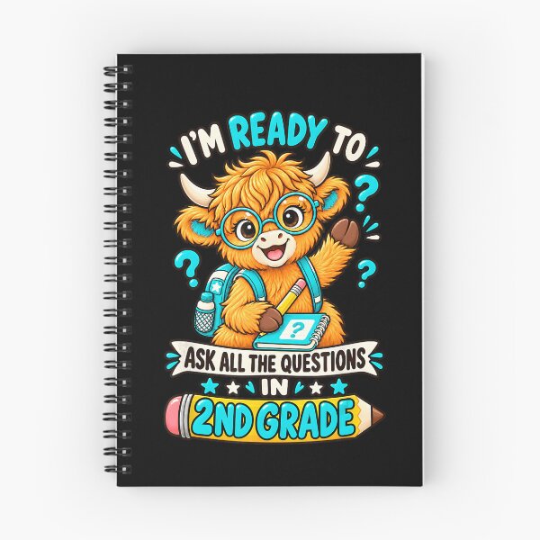 Item preview, I’m Ready to Ask All the Questions in 2nd Grade Highland Cow designed and sold by VioletNance.