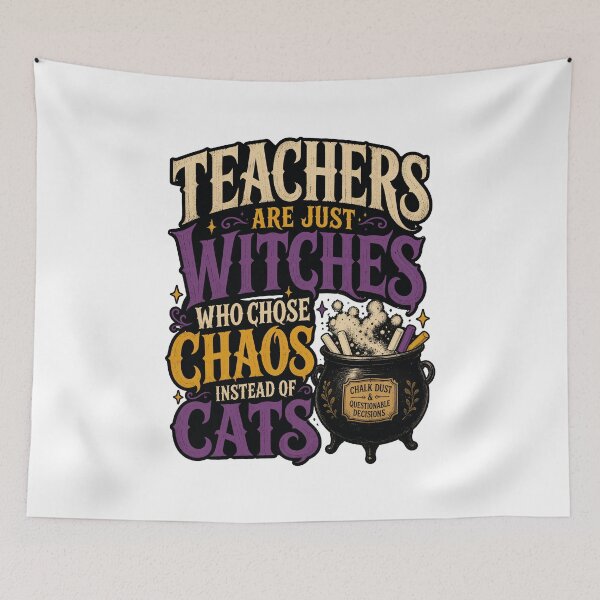 Item preview, BACK TO SCHOOL Teachers Are Just Witches Who Chose Chaos Halloween Gift designed and sold by Uglyandcute.