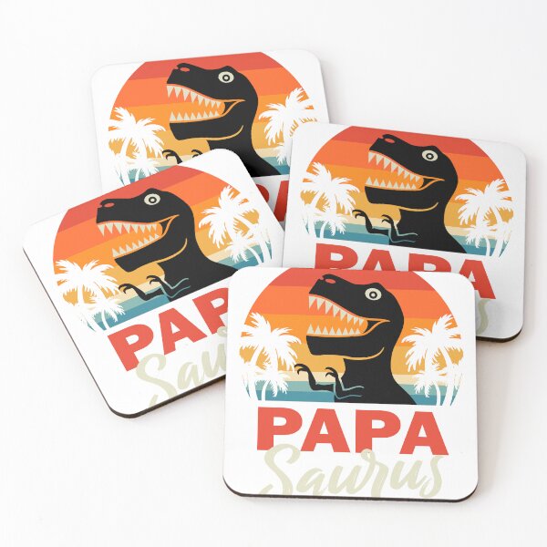 Item preview, Papa Saurus Retro Dinosaur Dad Design designed and sold by TerrenceCCG.