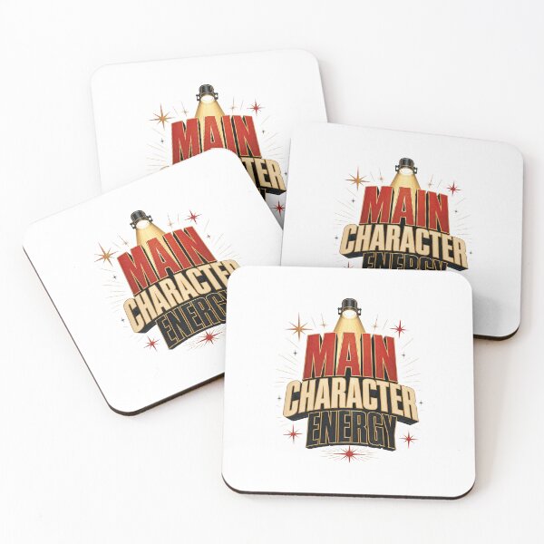 Item preview, Main Character Energy – Cinematic Movie Poster Typography – Spotlight & Starburst Accents – Self-Empowerment Art designed and sold by bobscraze.