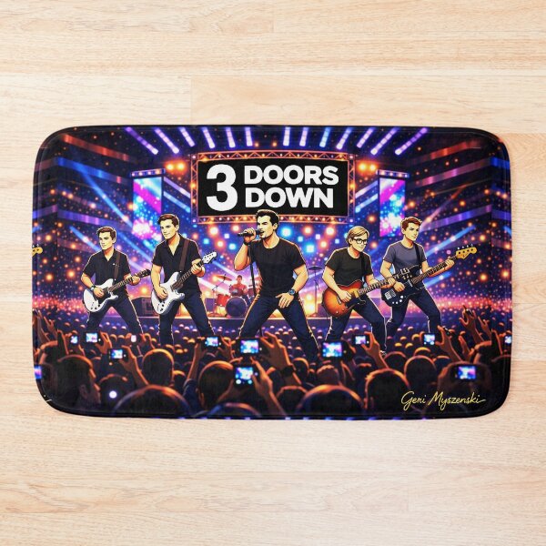 Item preview, 3 Doors Down Live Arena – Hyper‑Digital Rock Concert Cartoon Art designed and sold by The Art Queen Of Michigan .