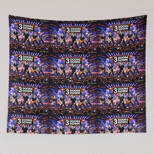 Item preview, 3 Doors Down Live Arena – Hyper‑Digital Rock Concert Cartoon Art designed and sold by The Art Queen Of Michigan .