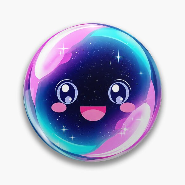 Item preview, Cute Cosmic Bubble – Kawaii Neon Galaxy Orb designed and sold by IMuDesigner.