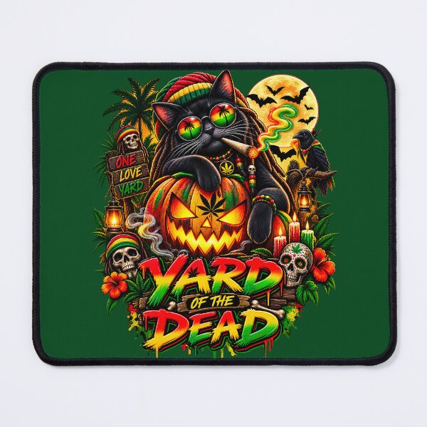 Item preview, Reggae Rasta Cat Pumpkin Halloween - Yard Of The Dead designed and sold by digitalbob60.