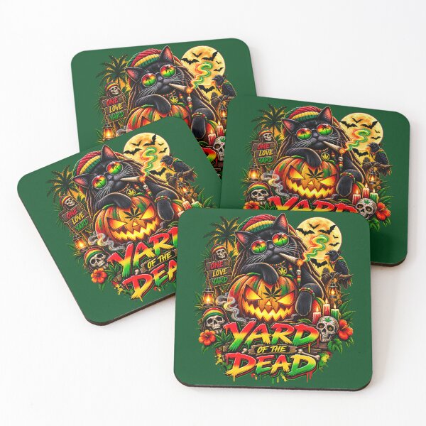 Item preview, Reggae Rasta Cat Pumpkin Halloween - Yard Of The Dead designed and sold by digitalbob60.