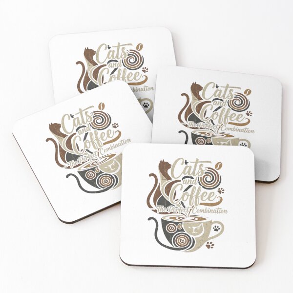Item preview, Cats and Coffee – The Perfect Combination designed and sold by SkrabinhoArt.